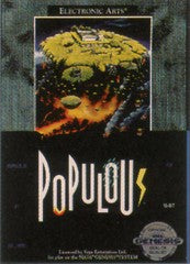 Populous [Cardboard Box] - Complete - Sega Genesis