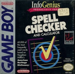 InfoGenius: Spell Checker and Calculator - Complete - GameBoy  Fair Game Video Games