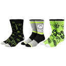 XBOX 3 Pack of Crew Socks  Fair Game Video Games